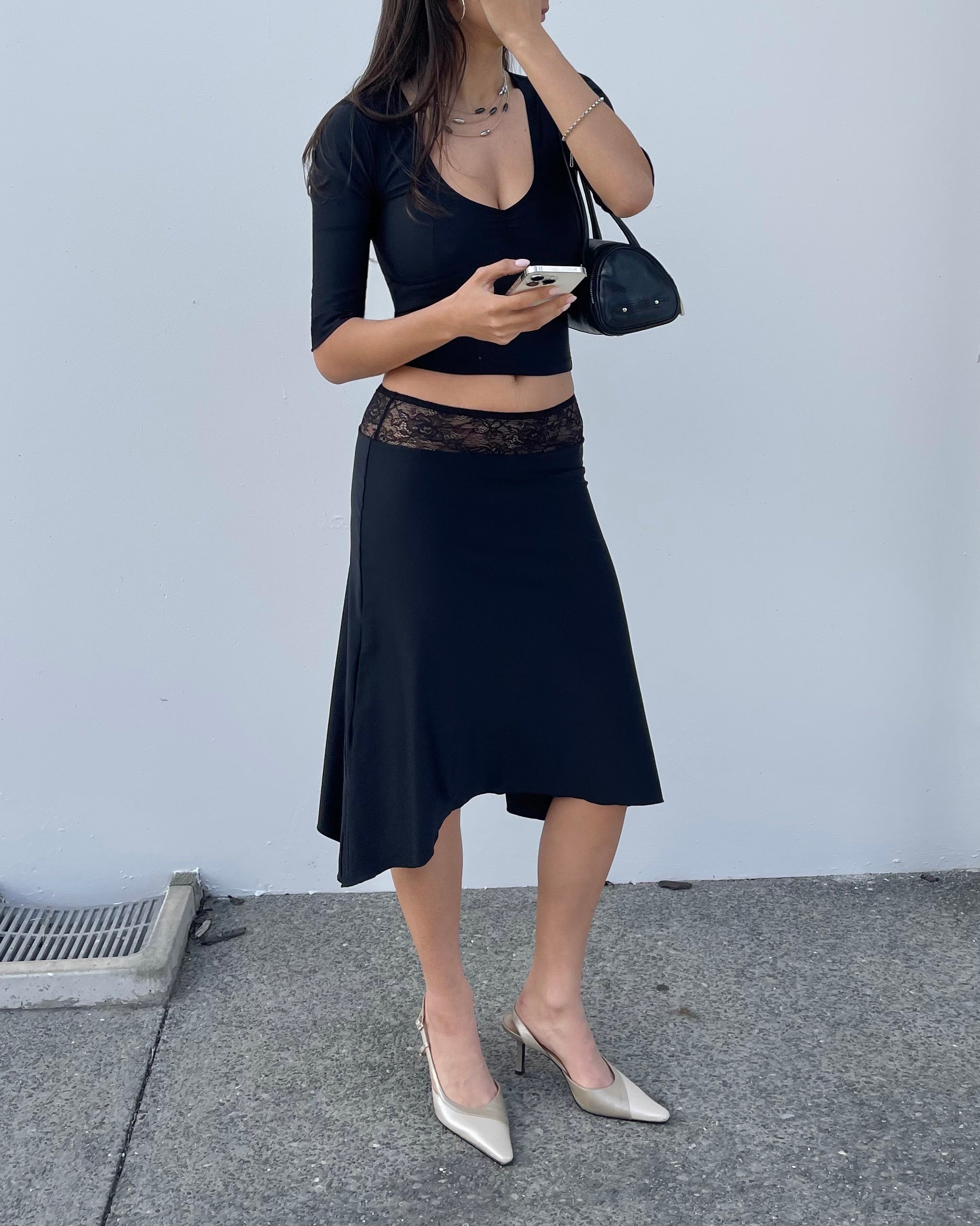 Lace Midi Skirt – With Adaline