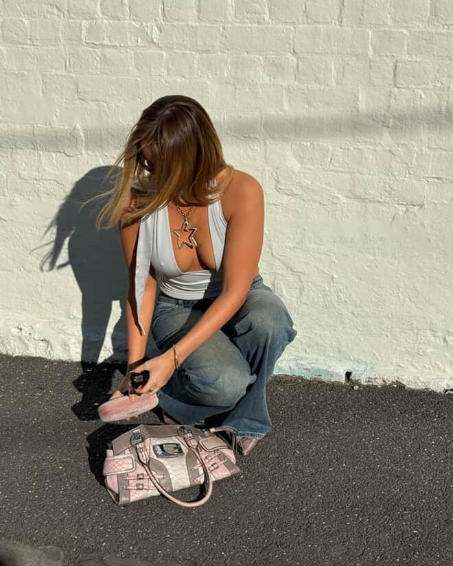 Scarf Halter Top | Pebble