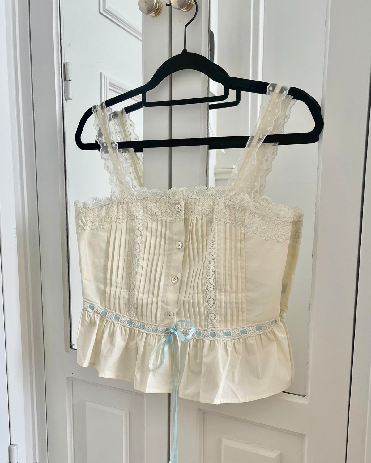 Poplin Lace Trim Cami | Light Butter (*PRE-ORDER Dispatching late-October)