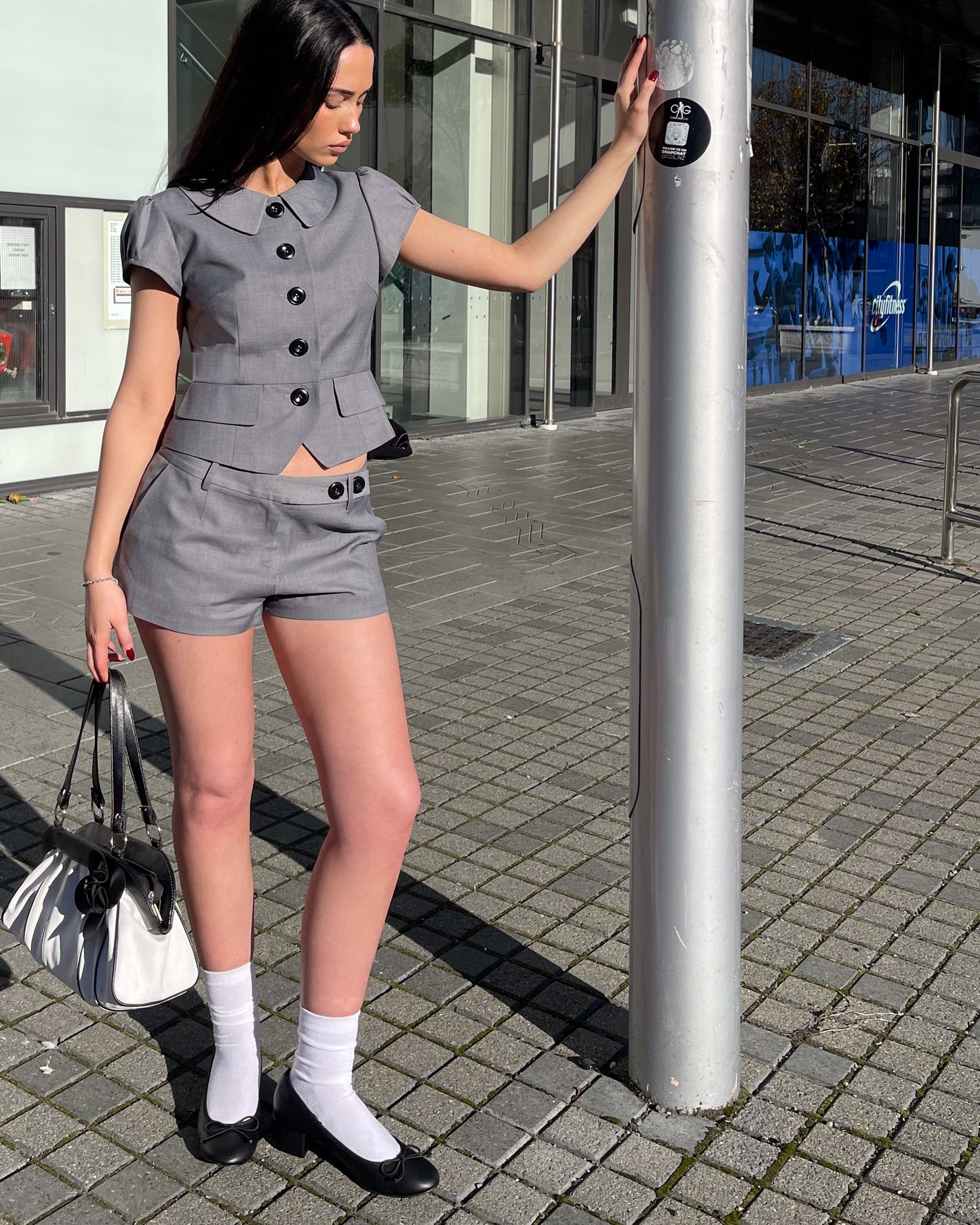 Tailored Low-Rise Short | Cobble Grey
