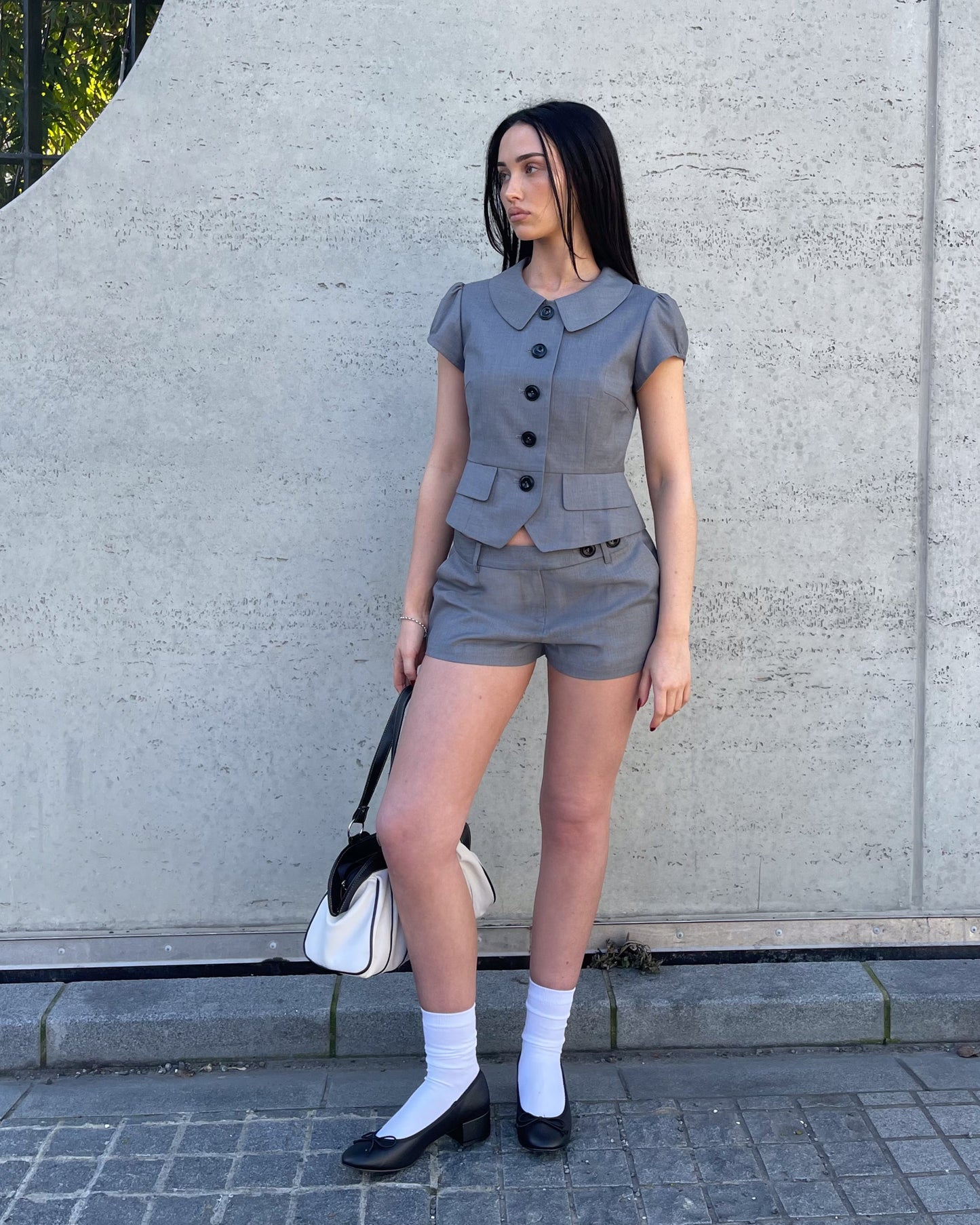 Tailored Low-Rise Short | Cobble Grey