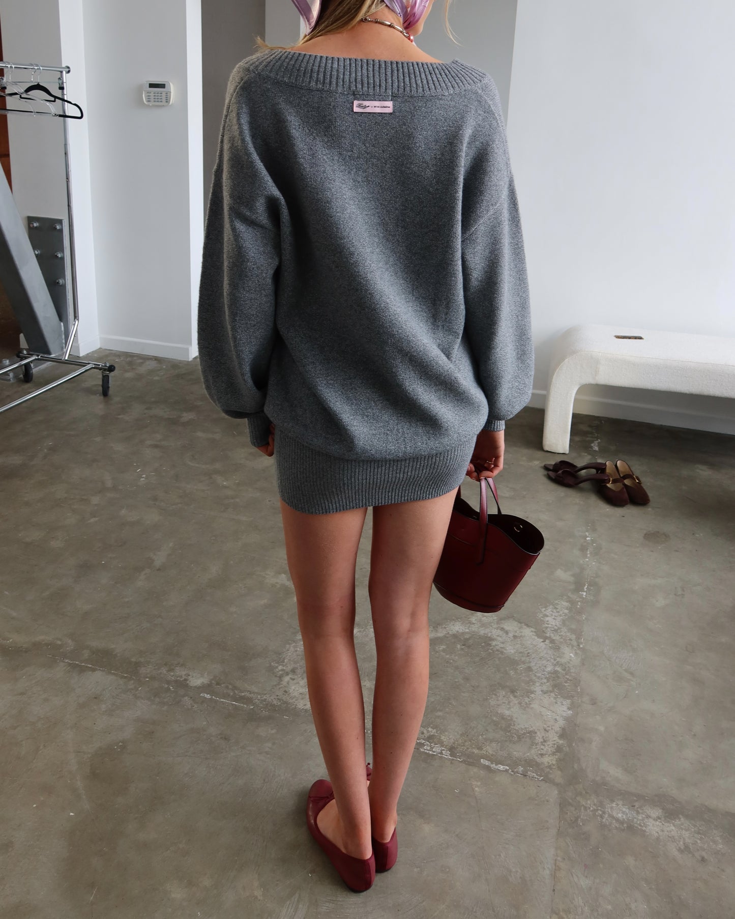 Kairo Slouch Knit Dress | Grey Marle
