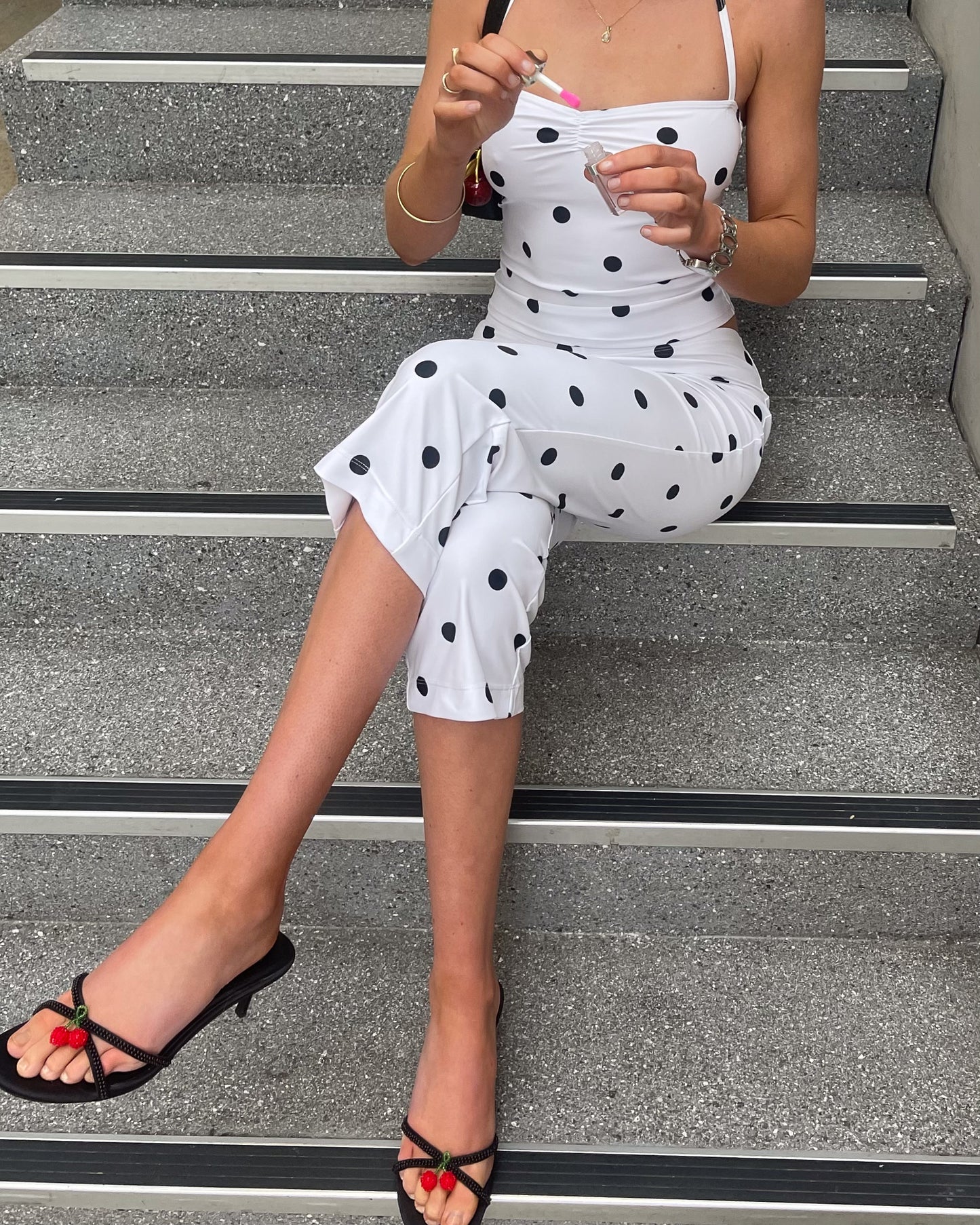 Baby Flare Capris | Polka Dot