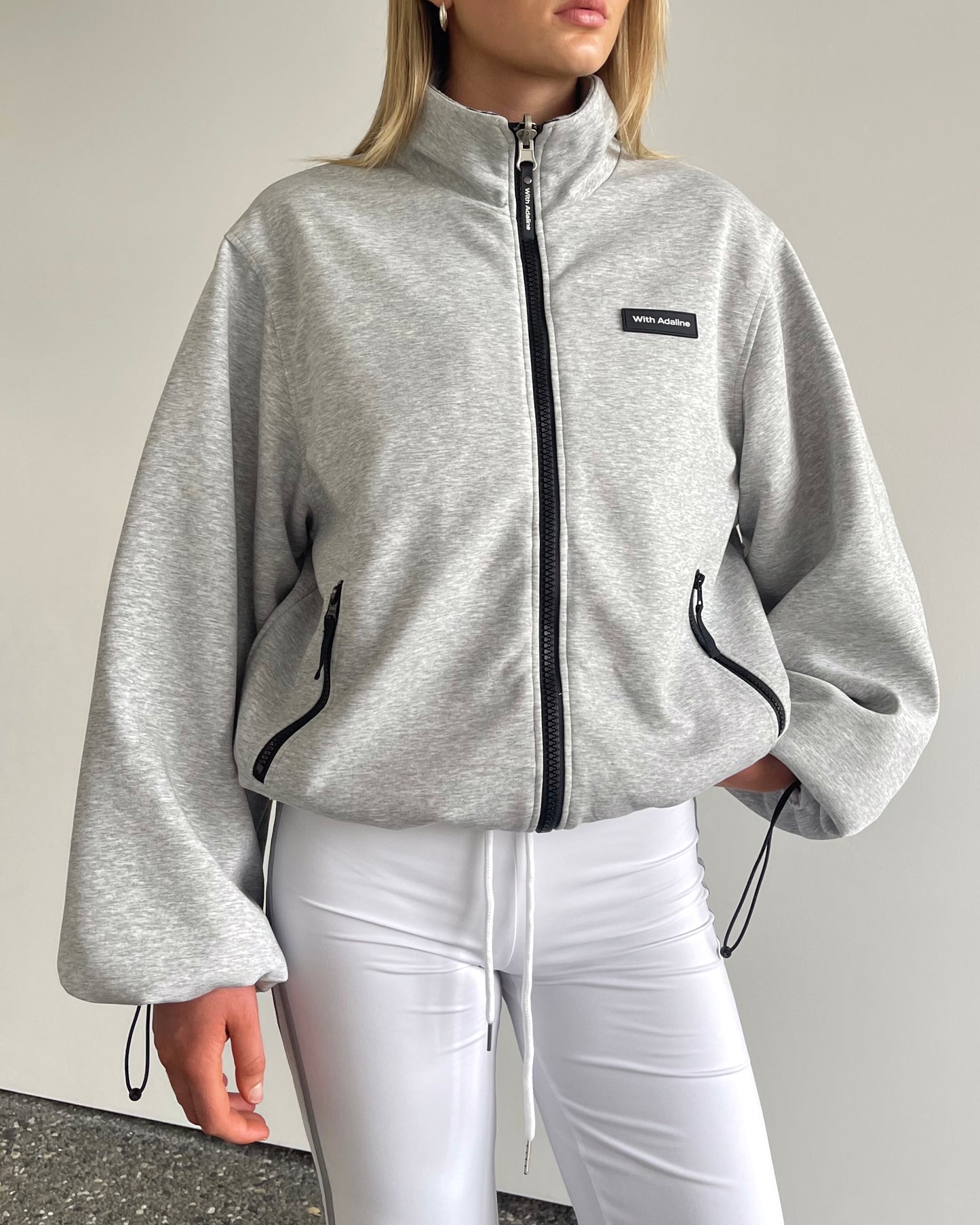 Reversible Fleece Jacket | Cloud/Heather Grey
