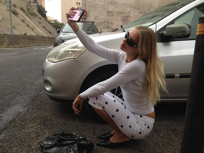 Baby Flare Capris | Polka Dot