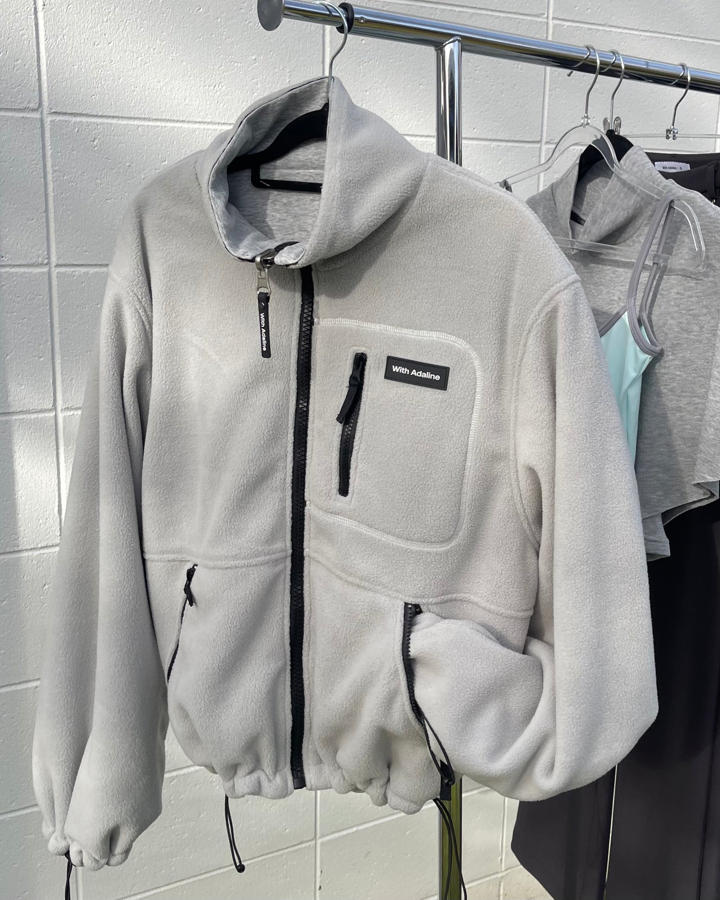 Reversible Fleece Jacket | Cloud/Heather Grey