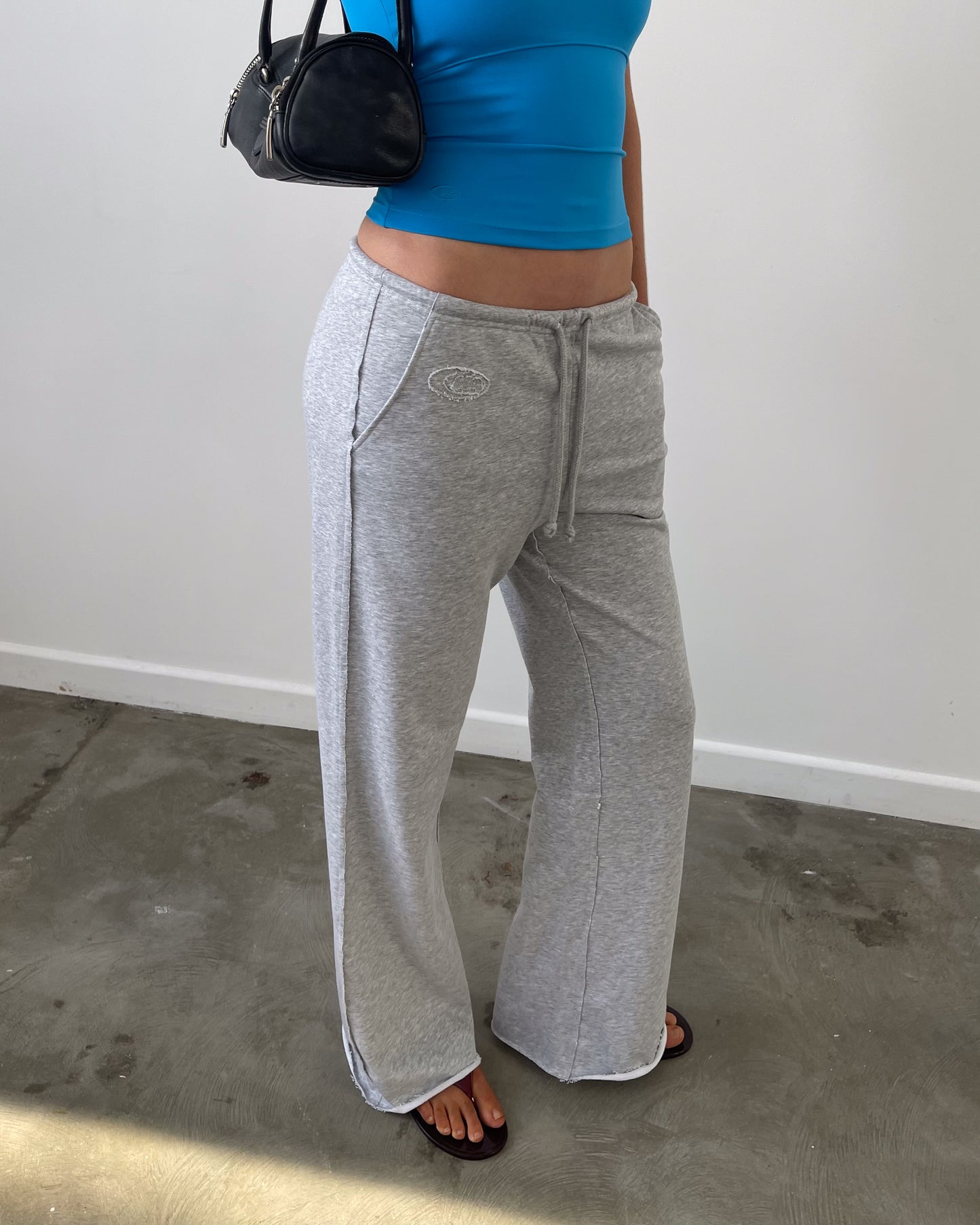 Slouch Bootcut Trackpant | Grey Marl (Dispatching mid-June)