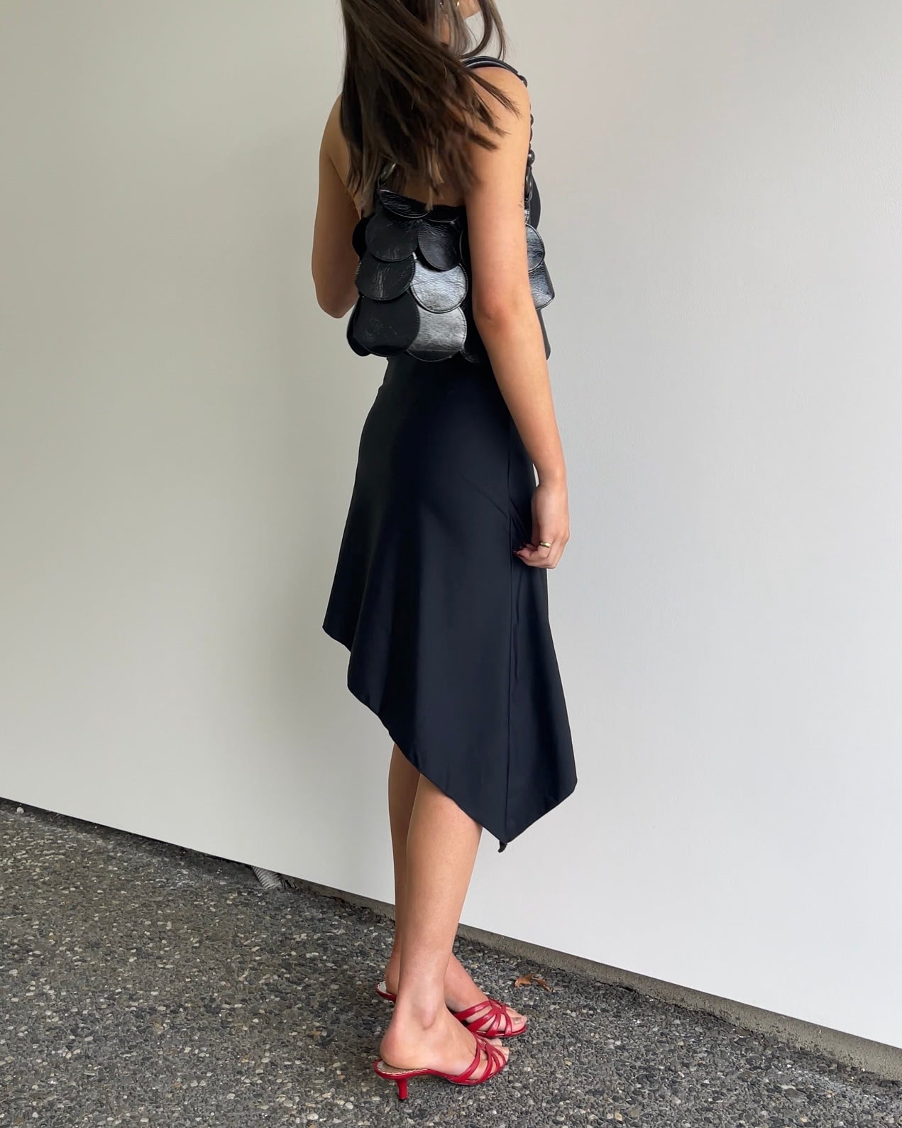 Asymmetric Midi Dress With Adaline Asymmetric Midi Dress With Adaline