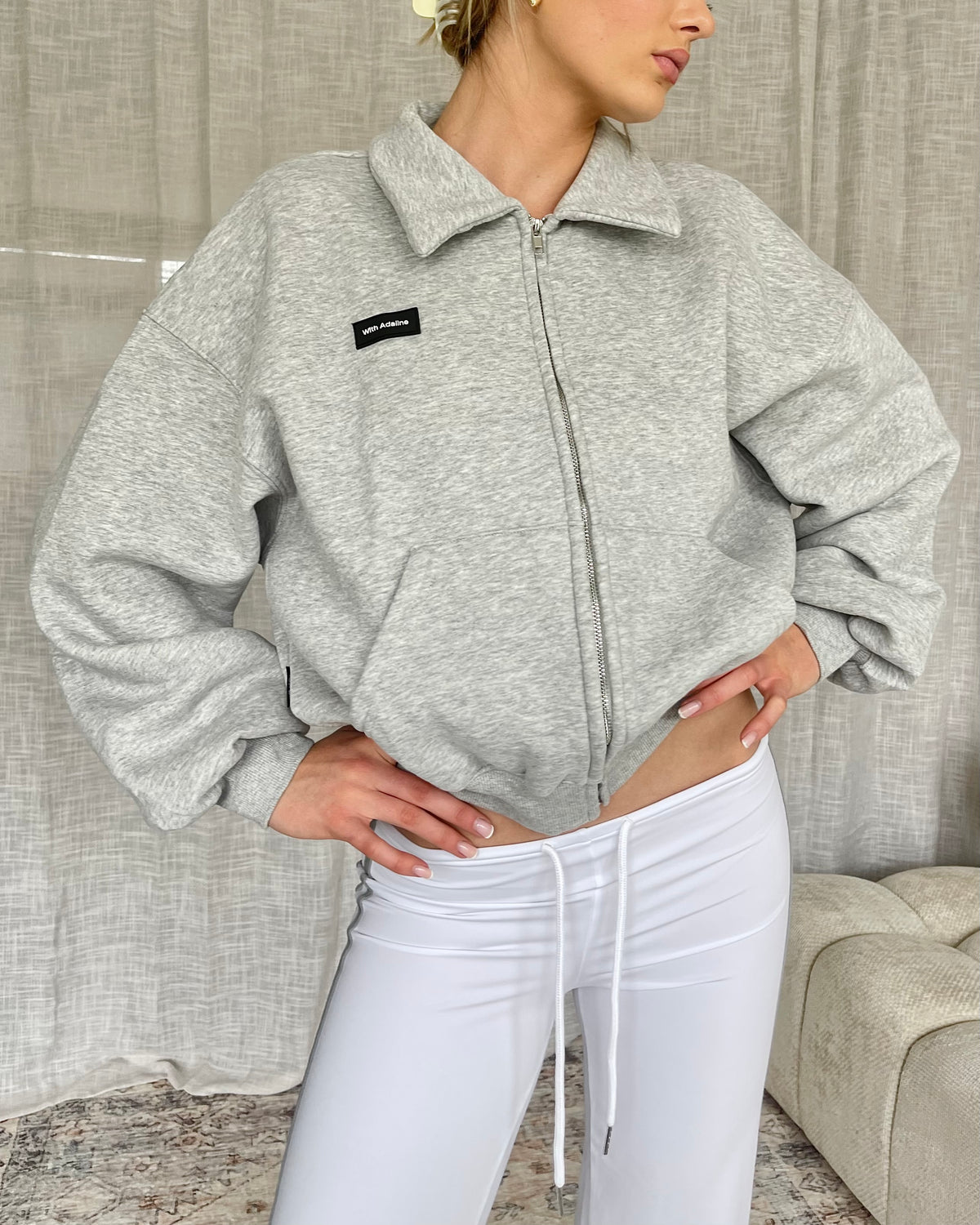 Puff Bomber | Heather Grey