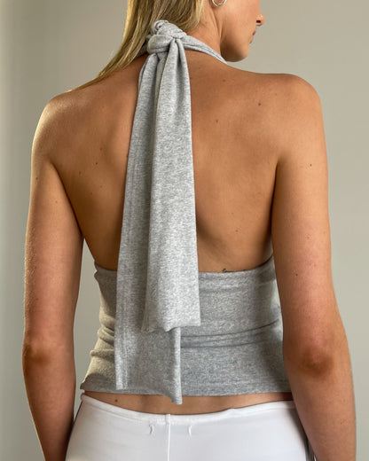 Halter Top | Grey Marl