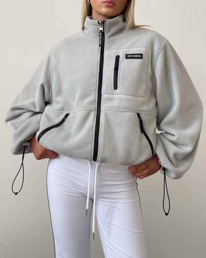 Reversible Fleece Jacket | Cloud/Heather Grey
