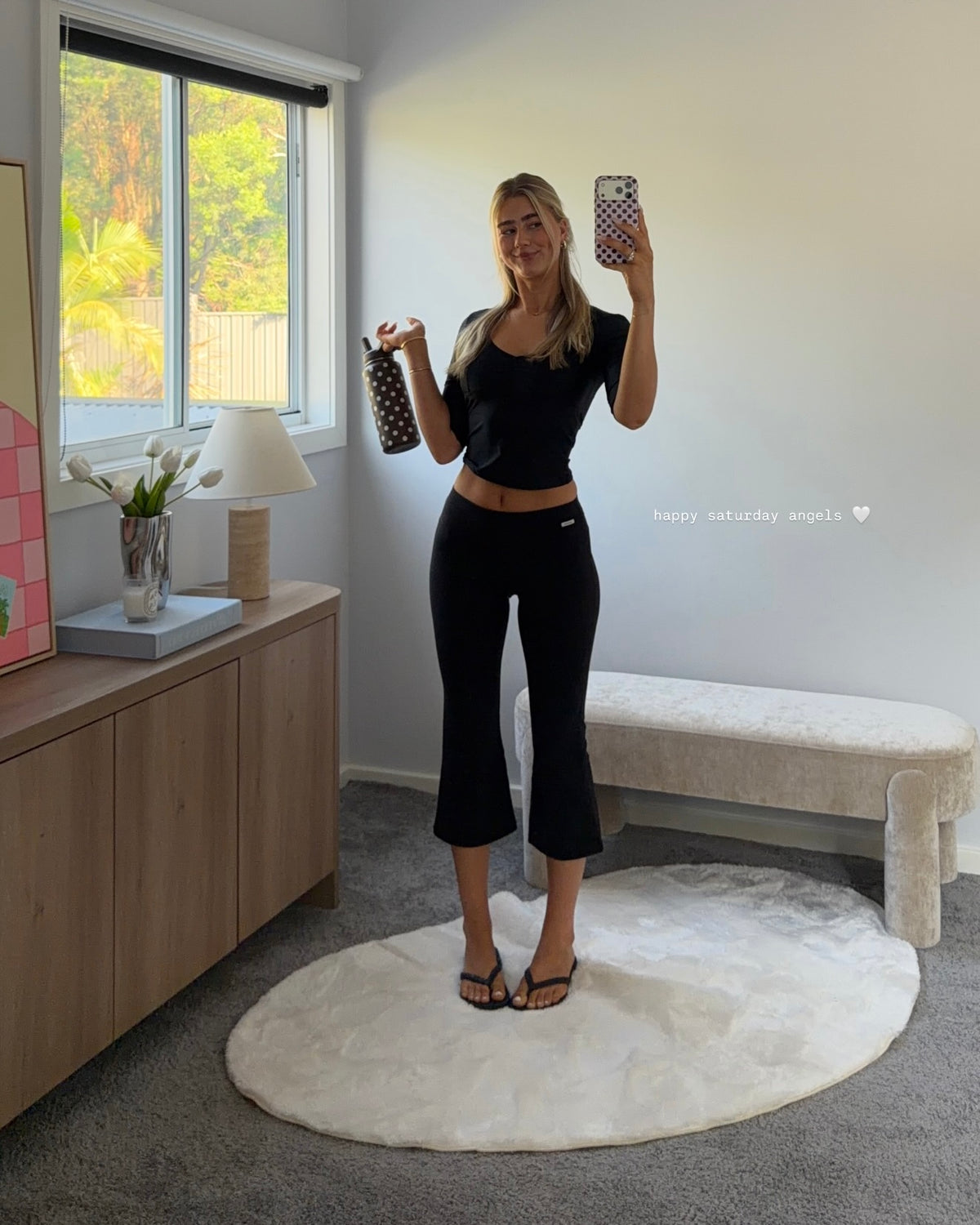 Baby Flare Capris | Black