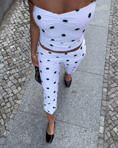 Baby Flare Capris | Polka Dot