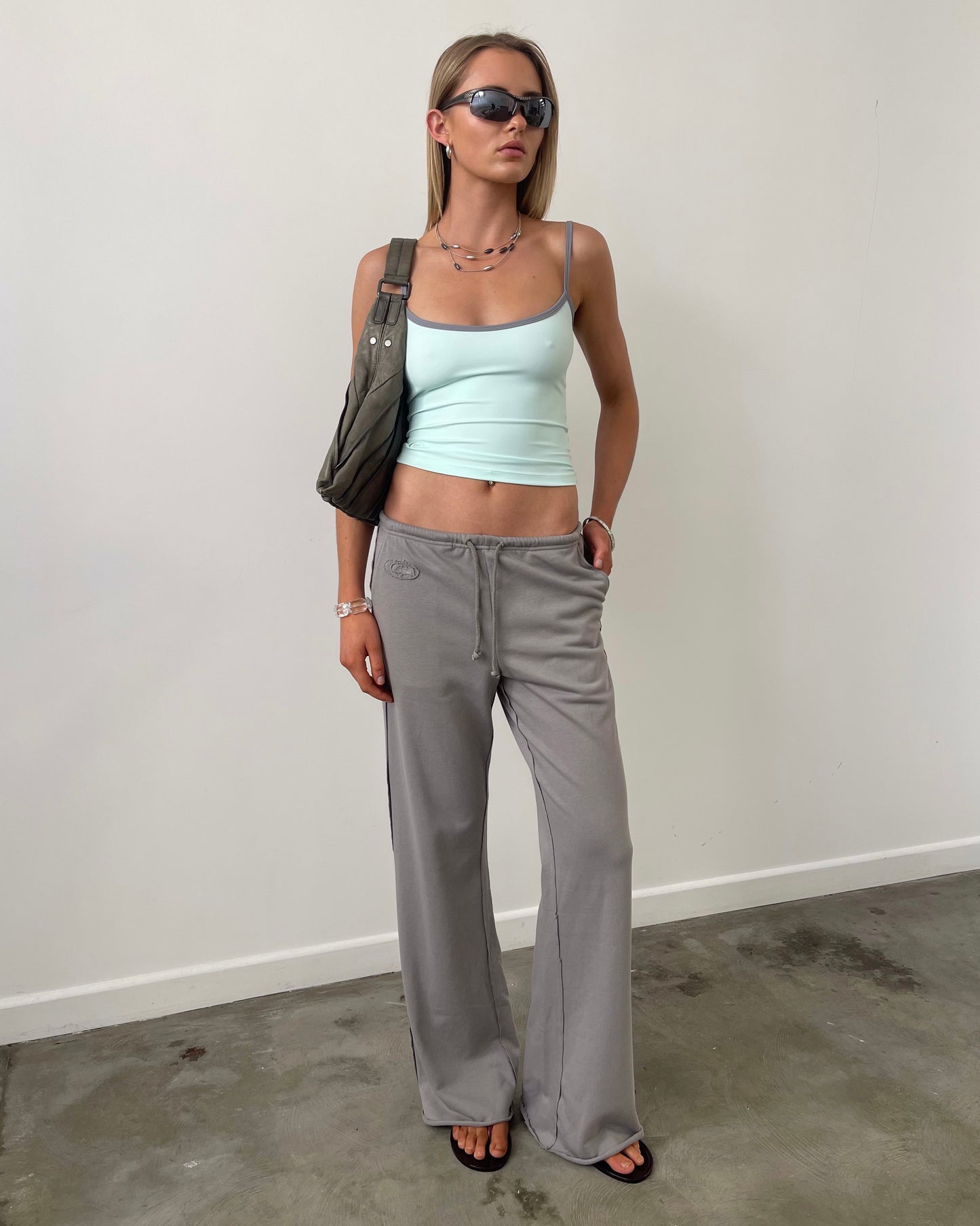 Slouch Bootcut Trackpant | Taupe (Dispatching mid-June)