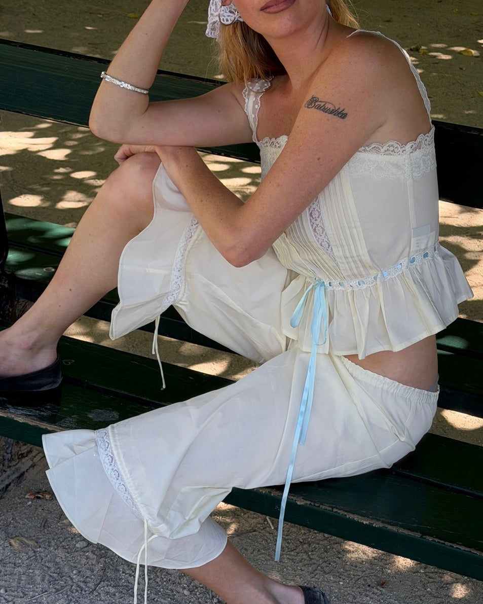 Poplin Lace Trim Bloomers | Light Butter (*PRE-ORDER Dispatching late-October)