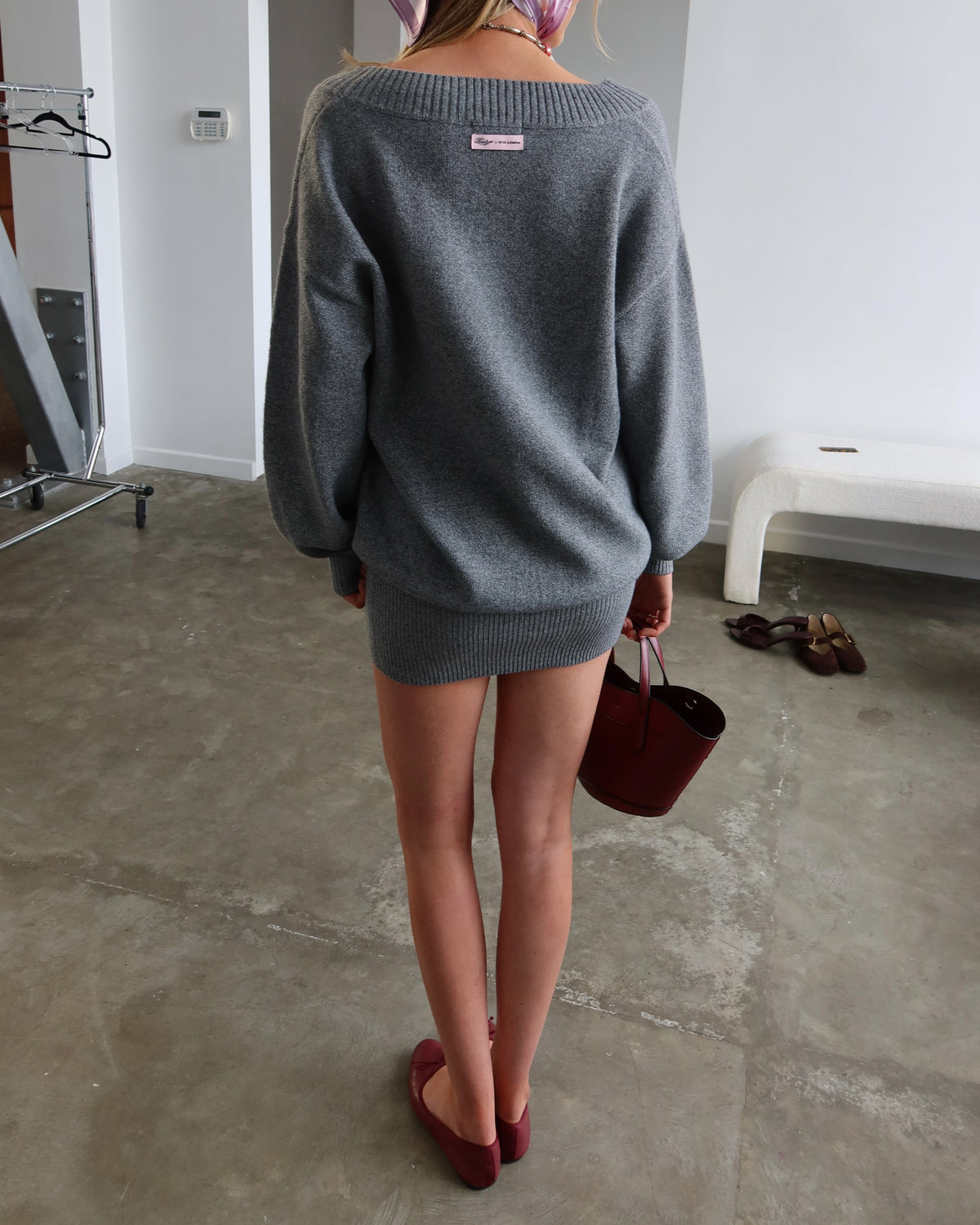 Kairo Slouch Knit Dress | Grey Marle