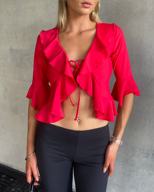 Ruffle Blouse | Magnolia (*PRE-ORDER Dispatching early-June)