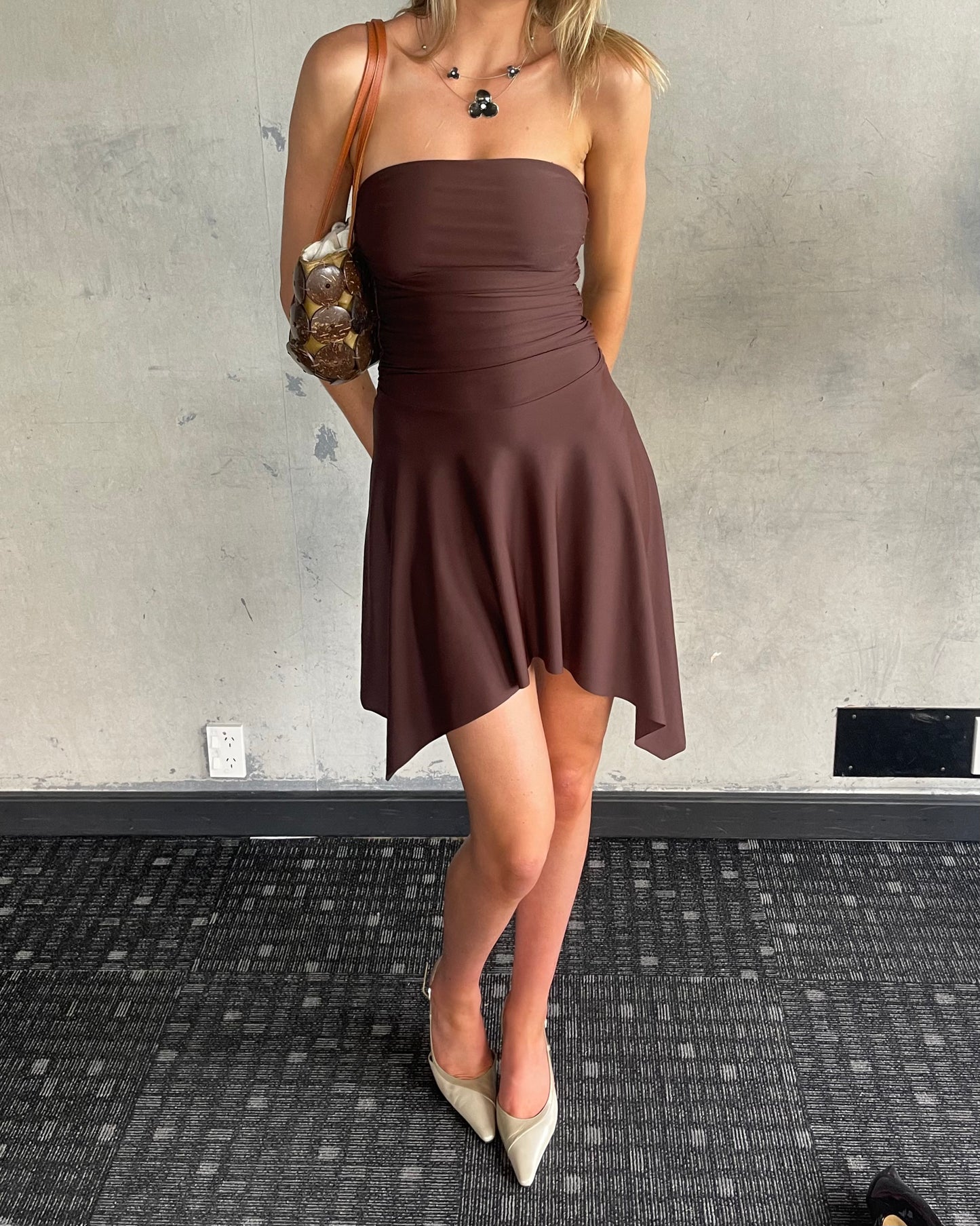 Strapless Dress | Espresso
