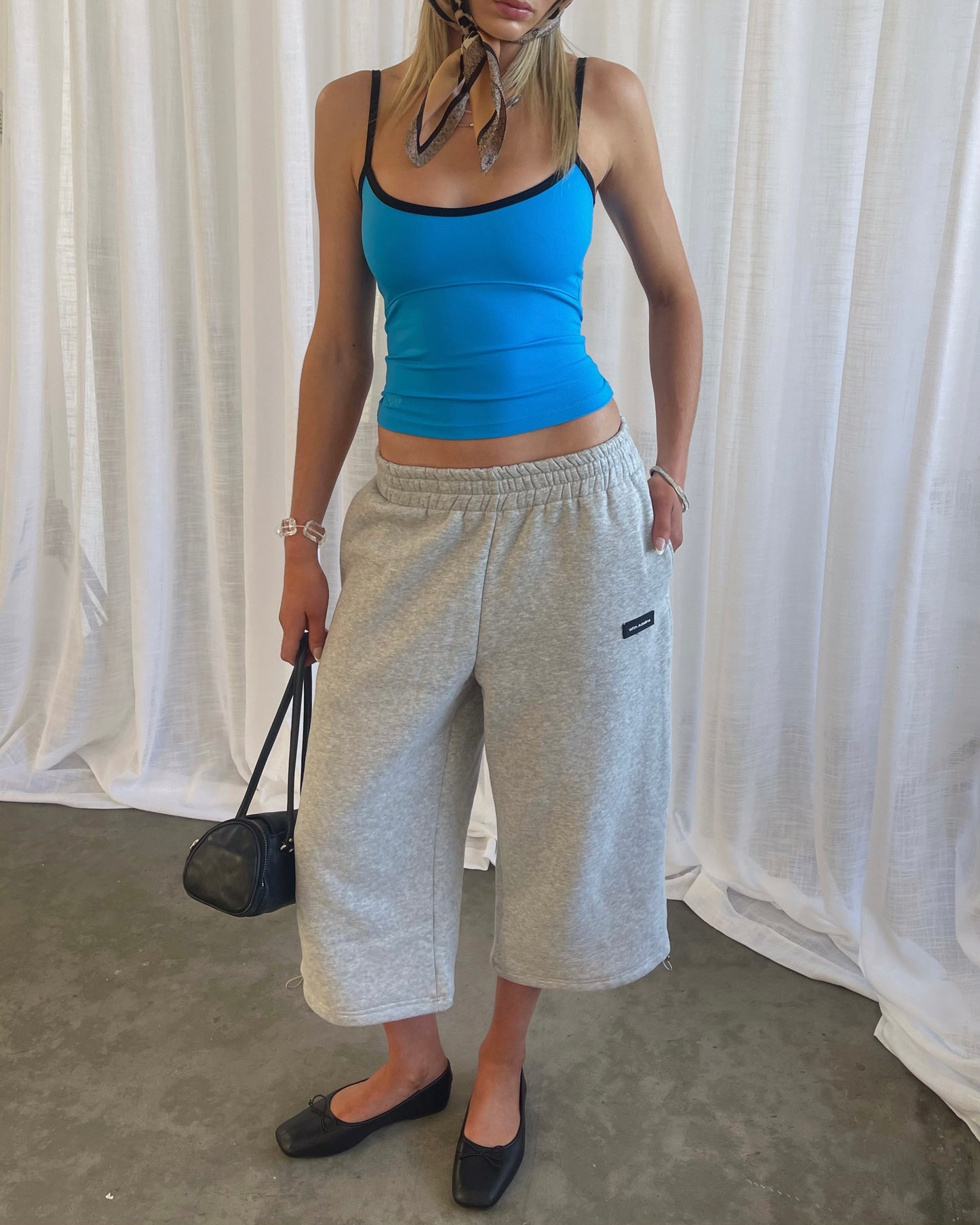 Baggy Track Short | Heather Grey