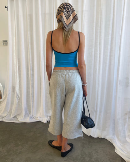 Baggy Track Short | Heather Grey