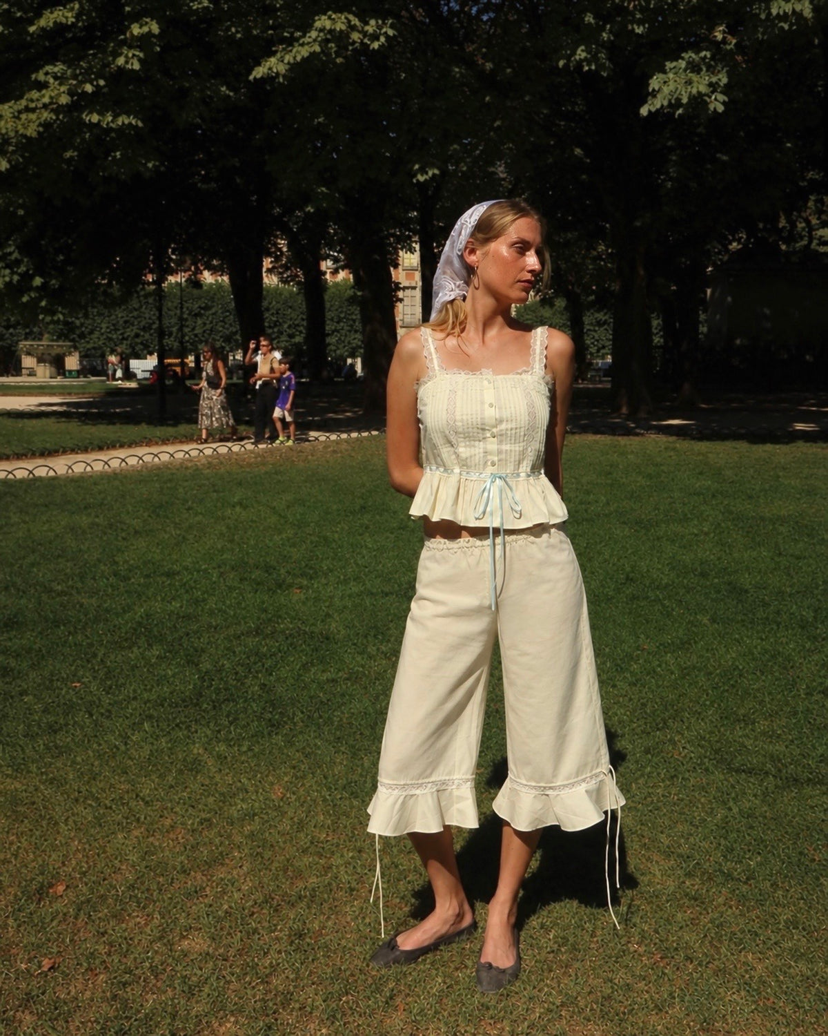 Poplin Lace Trim Bloomers | Light Butter (*PRE-ORDER Dispatching late-October)